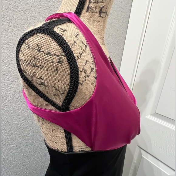 Fredericks of Hollywood Halter Midi Dress with Criss-Cross Straps Two Toned - Picture 7 of 13